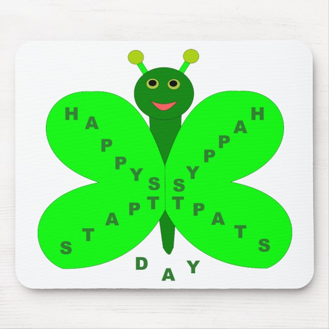 Mousepad de Borboleta do Dia de São Patricks (Frente)