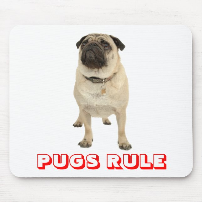 Mousepad de Cachorro Pug Fofinho de Amor (Frente)