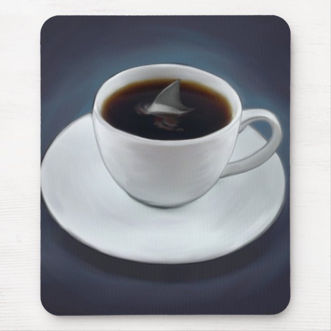 Mousepad De Café Com Fim De Tubarão (Frente)