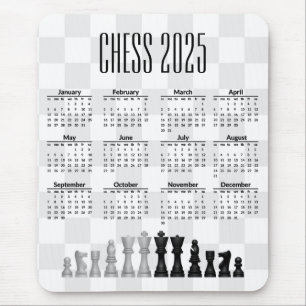 Mousepad de Calendário do Chess 2025