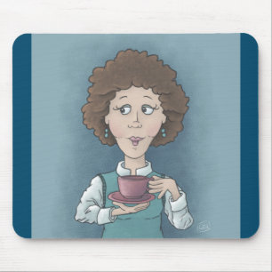 Mousepad de chá bebendo