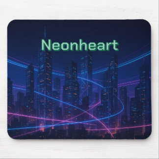 Mousepad de Cidade Cibernética Neon-Traced