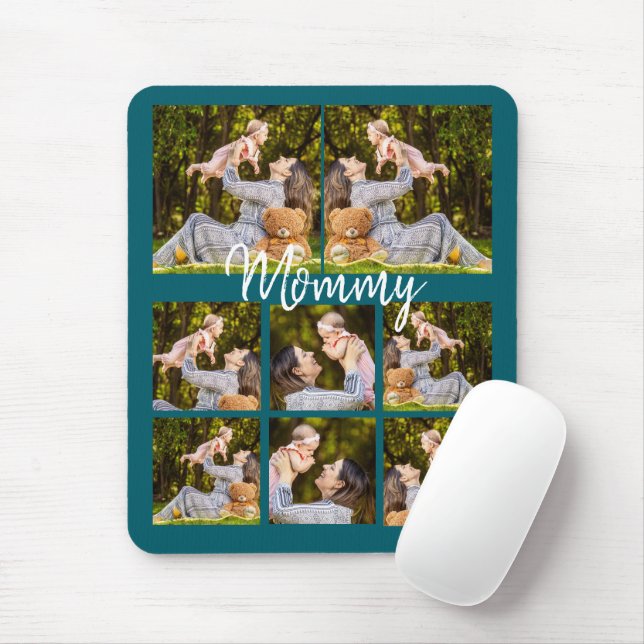 Mousepad de Colagem de Fotografias Personalizado - (Com mouse)