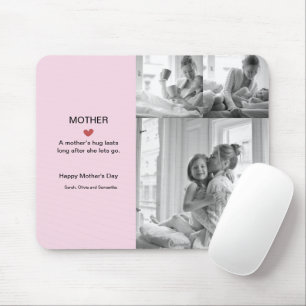 Mousepad de Colagem de Fotos Preto e Branco Person
