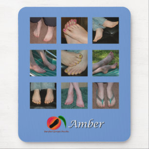 Mousepad de Colagem de Pés Amber