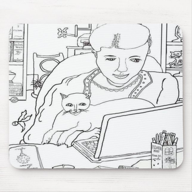 Mousepad 💻 de computador 🐈 ‍ ⬛ (Frente)