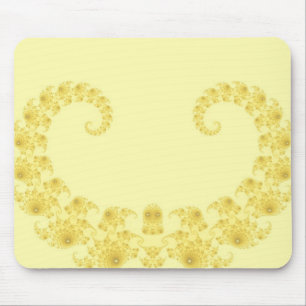 Mousepad de Coração de Ouro Amarelo