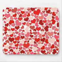 Mousepad de Corações Vermelhos