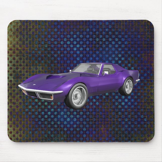 Mousepad De Corveta carro 1970 de esportes: Revestimento (Frente)