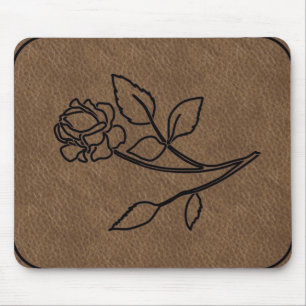 MousePad DE COURO COR-DE-ROSA MARCADO