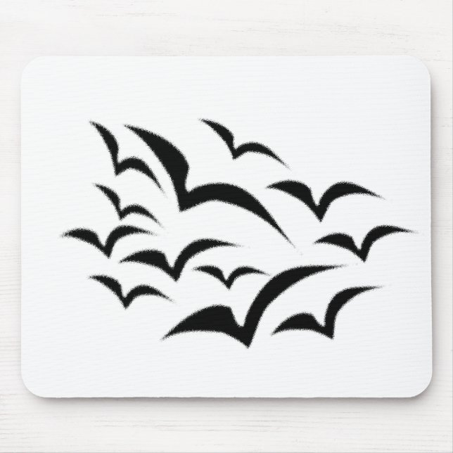 Mousepad de Crianças de Nuvem Preto Bat (Frente)