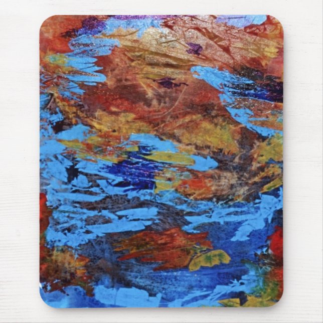Mousepad de Design Abstrato "Autumn Streams" (Frente)
