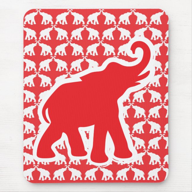 Mousepad de elefante vermelho (Frente)