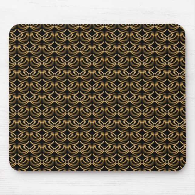 Mousepad de Elegância Radiante Dourado (Frente)