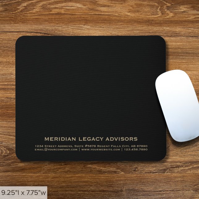 Mousepad de Empresa Dourada e Negra Clássica (Criador carregado)