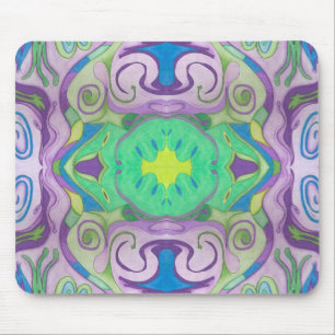 Mousepad de Fantasia Verde Roxo
