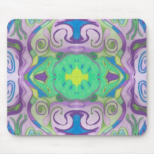 Mousepad de Fantasia Verde Roxo (Frente)