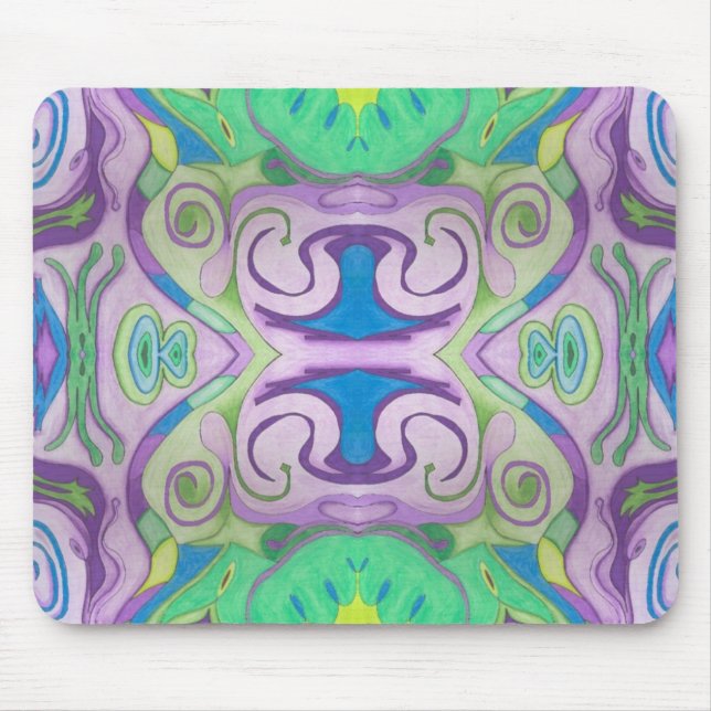 Mousepad de Fantasia Verde Roxo (Frente)