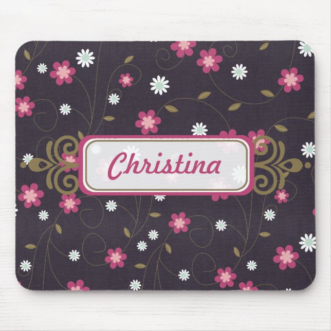 Mousepad de Flores Rosa (Frente)