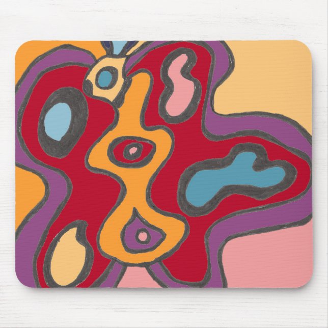 Mousepad de Flutterfly Vermelha (Frente)