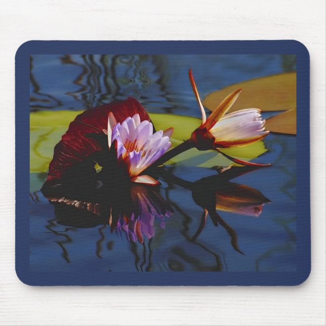 Mousepad de flutuação das belezas (lillies da (Frente)
