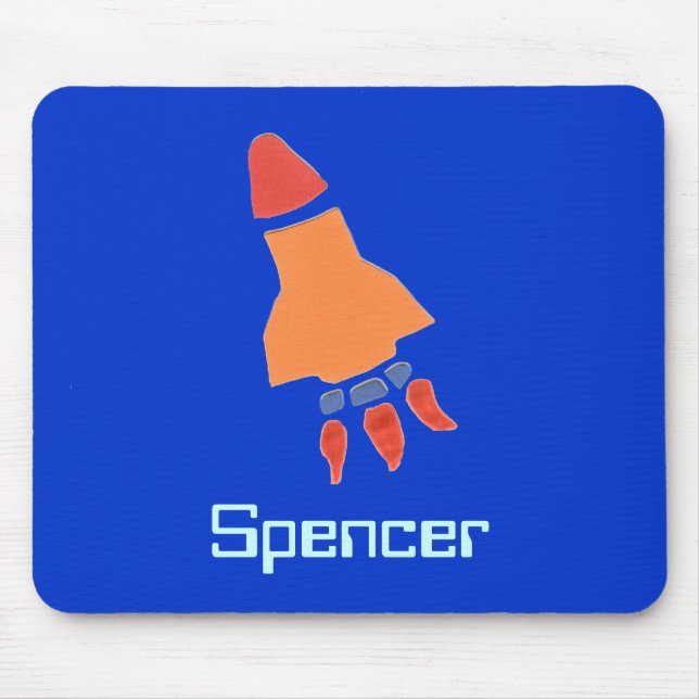 Mousepad de foguete personalizado (Frente)