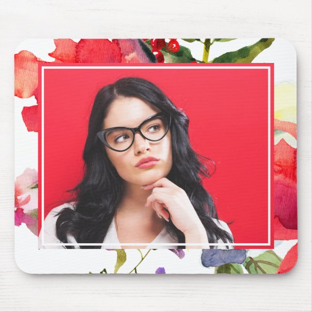 Mousepad de Foto Floral Vibrante (Frente)