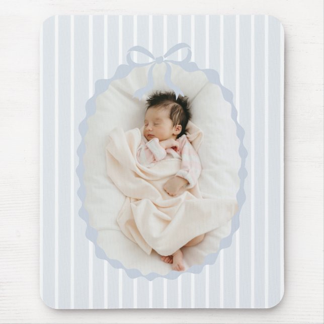 Mousepad de Foto Personalizada com Moldura de Laço (Frente)