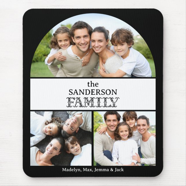 Mousepad de Fotografia da Família Personalizada (Frente)