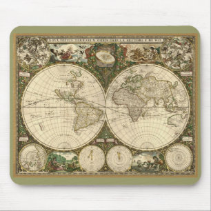 Mousepad De Frederick de Sagacidade mapa 1660 de Velho