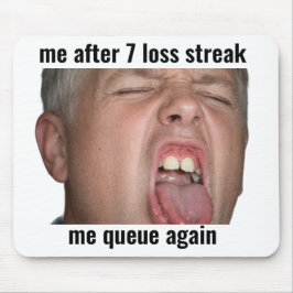 Mousepad de Gamer Divertido Após 7 Derrotas Seguid