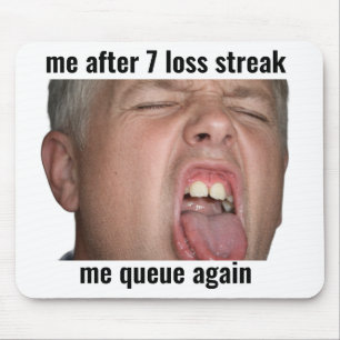 Mousepad de Gamer Divertido Após 7 Derrotas Seguid