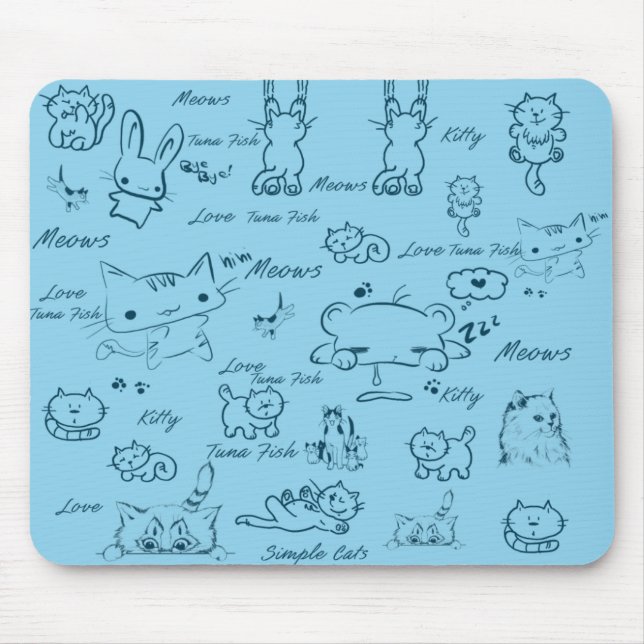 Mousepad de Gatos Simples (Frente)