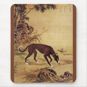 Mousepad ~ de Giuseppe Castiglione do ~ do galgo do ~ do