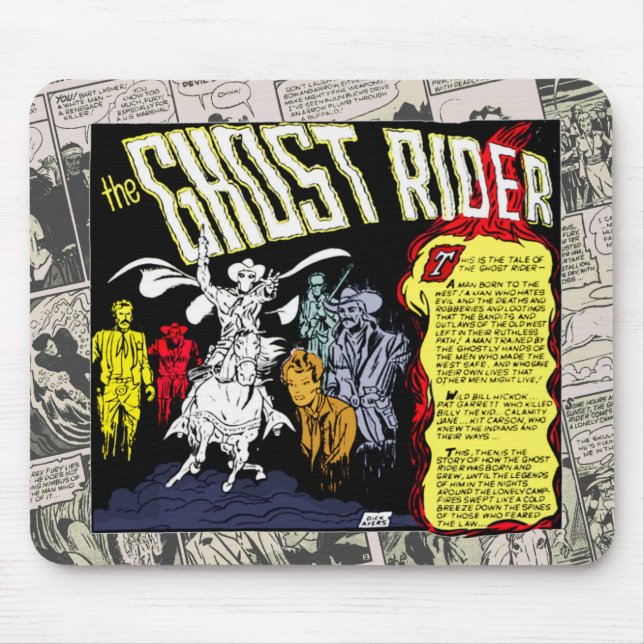 Mousepad de história em quadrinhos do 'Cavaleiro F (Frente)