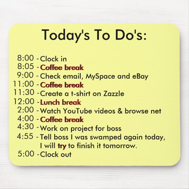 Mousepad De hoje fizeram (Frente)