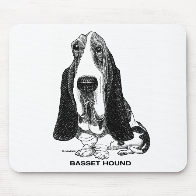 Mousepad de Hound Basset (Frente)