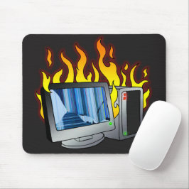 Mousepad de incêndio do computador
