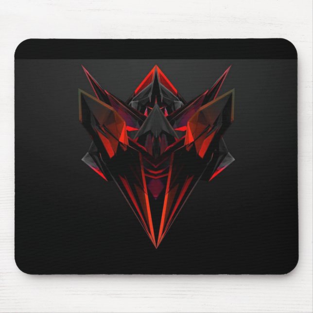 Mousepad de Jogos da Força Cibernética (Vermelho) (Frente)