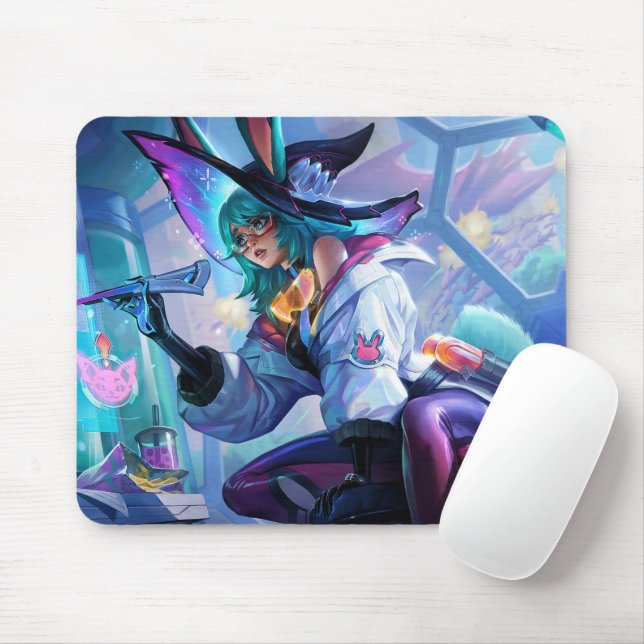 Mousepad de Jogos de Bruxa | Suporte personalizáve (Com mouse)