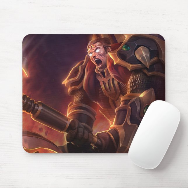 Mousepad de Jogos do Ax Wielder | Guerreiro lendár (Com mouse)