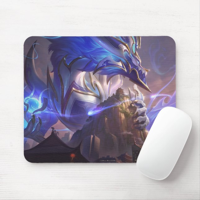 Mousepad de Jogos do Dragão Cósmico | Personalizáv (Com mouse)