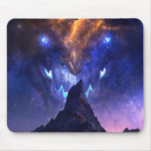 Mousepad de Jogos do Dragão Cósmico | Personalizáv