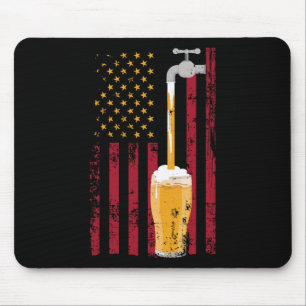 Mousepad De Julho American Flag Beer Breer