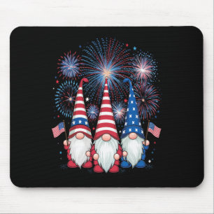 Mousepad De Julho De 2024 Gnomos Patrióticos Gnomos Funny A