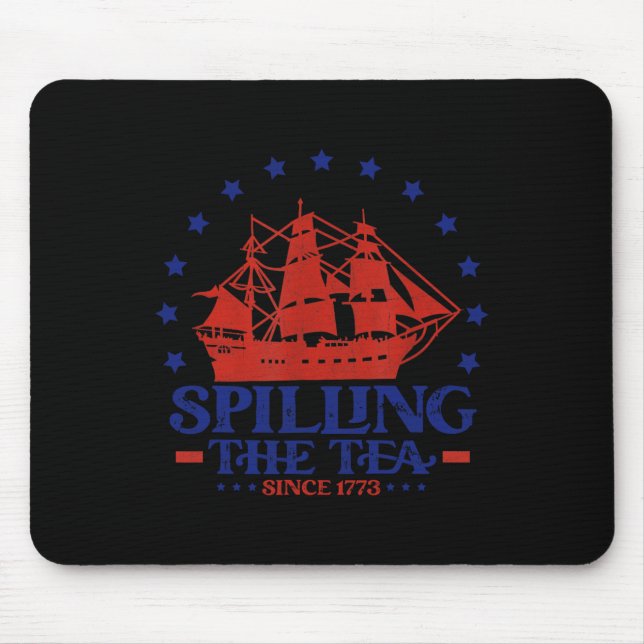 Mousepad De Julho Esmagando O Chá Desde 1773 Ensinando Hist (Frente)