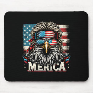 Mousepad De julho Patriótica Engraçada Águia 4 de julho Eua