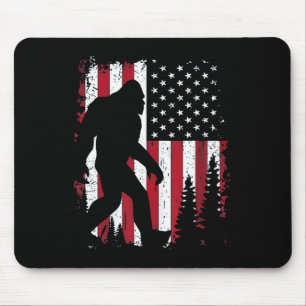 Mousepad De Julho Sasquatch American Flag Patriotic