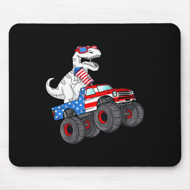 Mousepad De Julho T Rex Dino Trex Dinossaur Monster Fir (Frente)