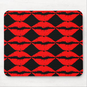 Mousepad de Lábios Vermelhos